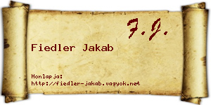 Fiedler Jakab névjegykártya